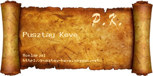 Pusztay Keve névjegykártya
